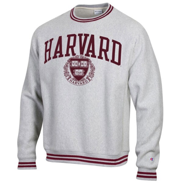 Harvard Champion Reverse Weave Heavyweight Yarn Dye Crew Sweatshirt | Harvard - The